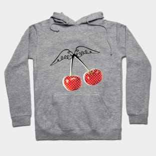 Red Cherry Fruit Pop Art Retro Hoodie